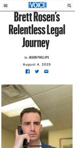 Featured in The Village Voice: Brett M. Rosen